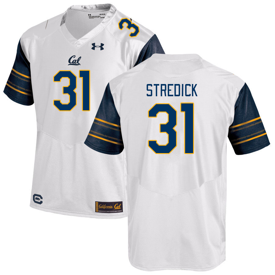 Men #31 Ashton Stredick California Golden Bears College Football Jerseys Stitched Sale-White - Click Image to Close